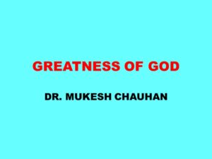 Greatness of God