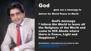 God's message to me for World Peace