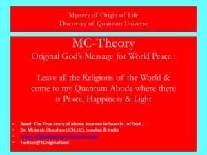 God's message for world peace