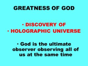 Holographic observation