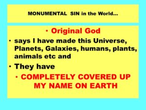 Conspiracy against Creator