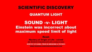 Sound v Light Einstein was incorrect about maximum speed of lightf