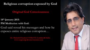 God asks me to reveal religious corruption on Earth