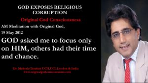 God says to focus only on HIM