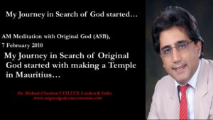 My Journey in search of Original God started with a Temple 