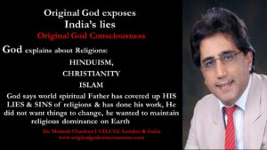 God says....Spiritual Father wanted religious dominance