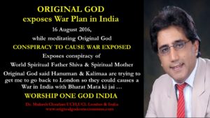 Original God exposes Hanuman & Kalimaa corruption to cause War