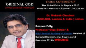 Nobel Prize given for wrong reasons