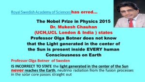 Professor Olga Botner light from centre of Sun reaches Consciousness