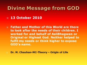 God exposes corruption of world spiritual Father and Mother