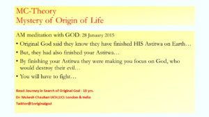 God's presence was finished on Earth