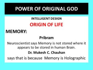 Mind of God- Neuroscience do not know why Memory is Holographic
