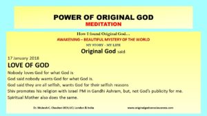 Nobody loves God for what God is