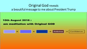 Original God of Infinity reveals beautiful message of President trump USA