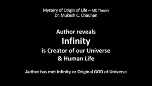 Infinity is Original God of our Universe 