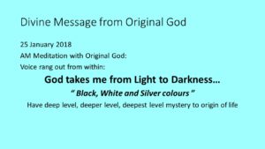 Original God takes me from Light to Darkness